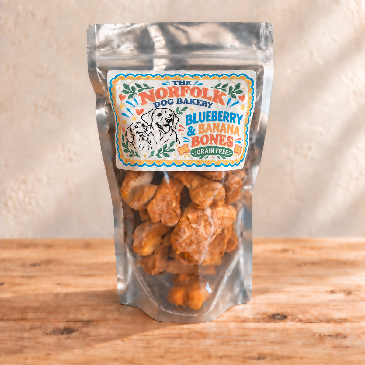 Blueberry & Banana Grain Free Dog Bone Biscuits