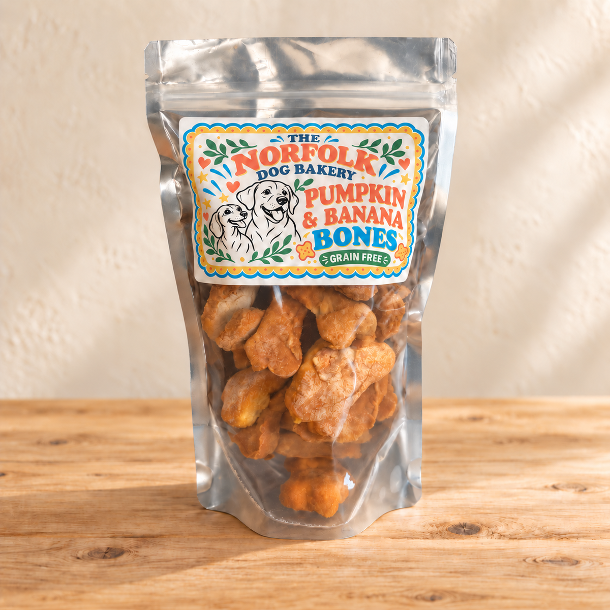 Pumpkin & Banana Dog Bone Biscuits Grain Free