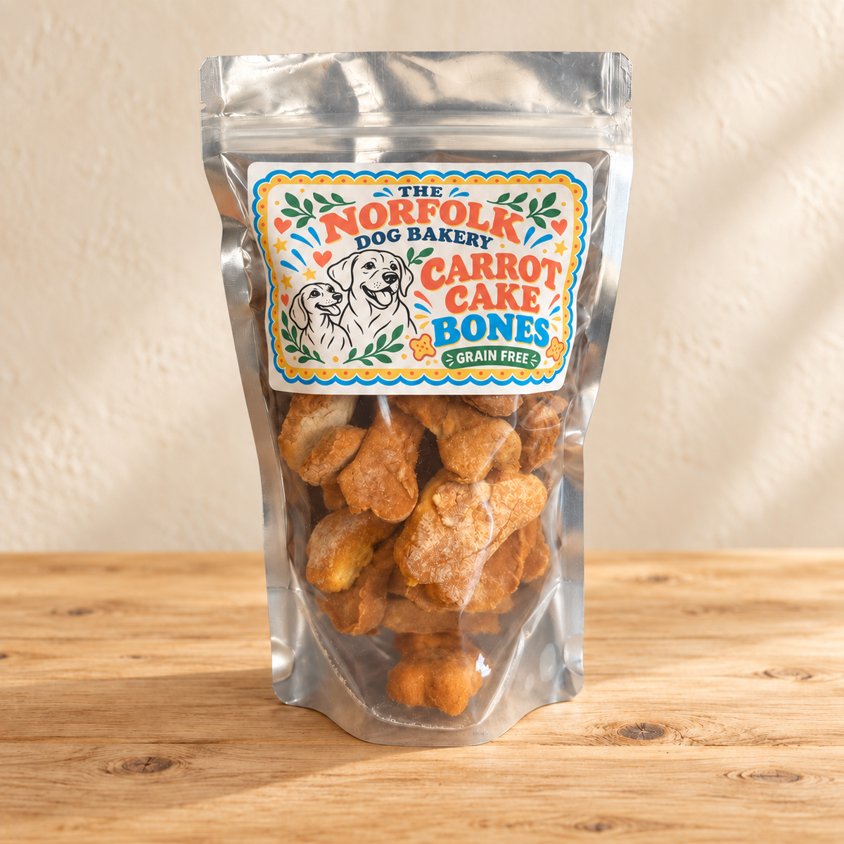 Carrot Cake Grain Free Dog Bone Biscuits