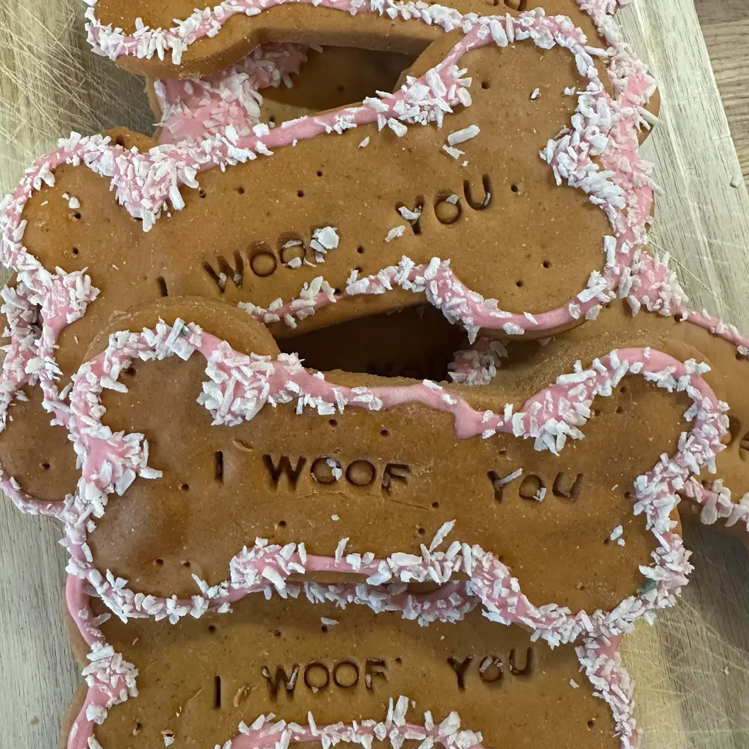  I Woof You Peanut Butter Dog Bone grain free Biscuit