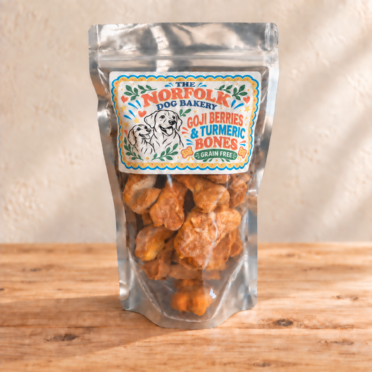 Goji Berries & Turmeric Dog Bone grain free Biscuits